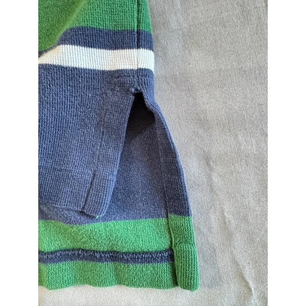 Polo Golf Ralph‎ Lauren Shirt XL Mens Short Sleeve Cotton Wide Strips Blue Green